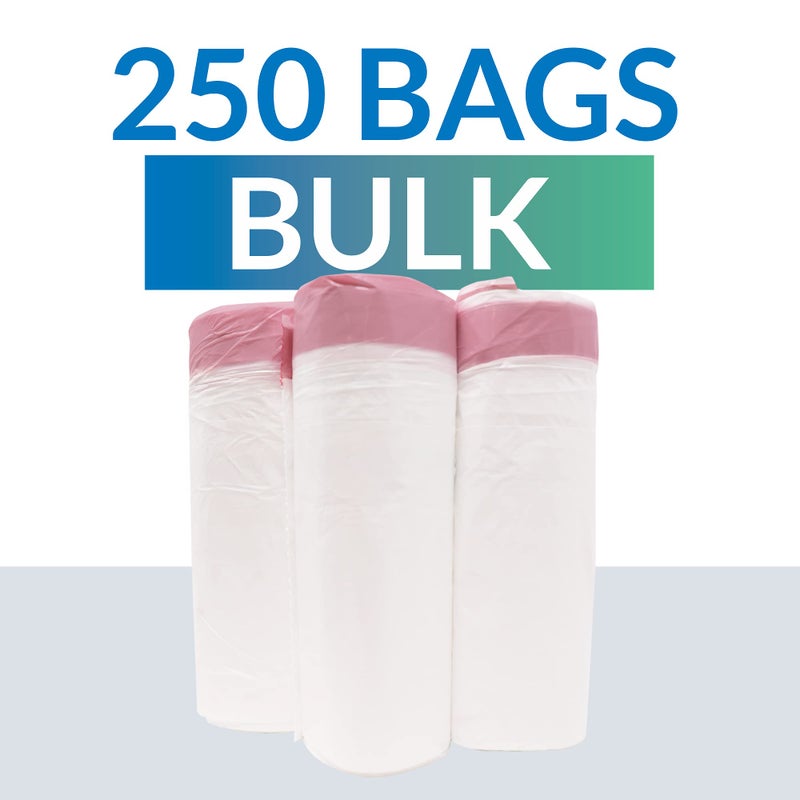Reli. 6-10 Gallon Trash Bags Drawstring | 250 Count | 22"x23" | 6, 8, 10 Gallon Drawstring Garbage Bags | White Trash Can Liners | Small - Medium - Image 3